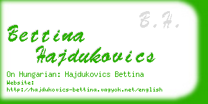 bettina hajdukovics business card